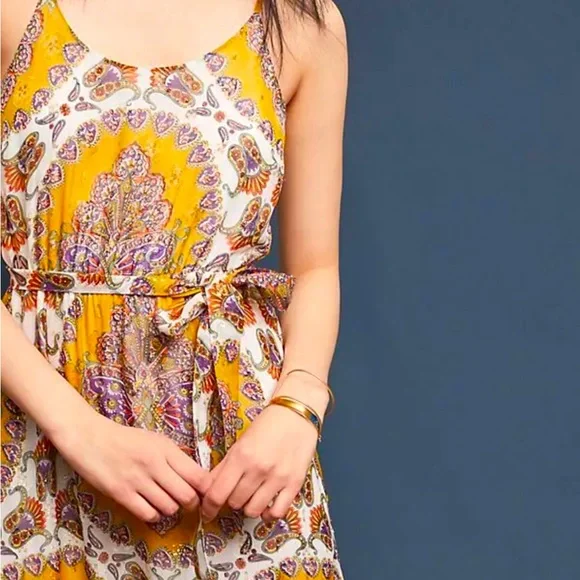 NEW! ANTHROPOLOGIE XL Akemi + Kin Medallion Maxi Dress - Picture 4 of 5